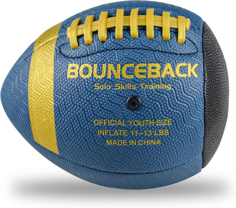 BOUNCEBACK Soft Leather Training Football, Youth Size & Official Size, Fatherless PU PassCatch Solo Enhancing Passing Catching(with Pump) - Image 3